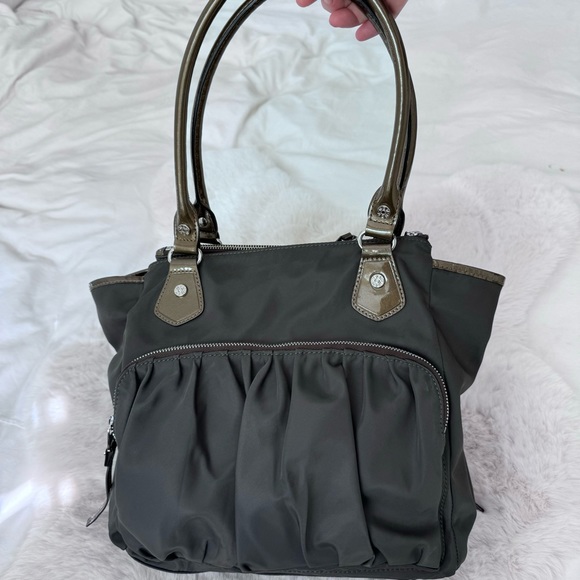 MZ Wallace Handbags - MZ Wallace Jane Bedford Tote Handbag Grey Green